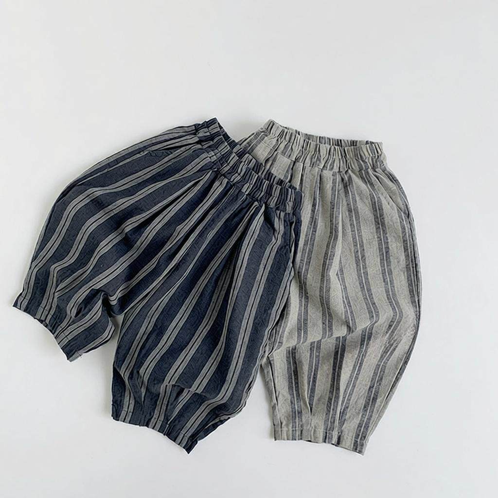 2026春夏男女童儿童竖条纹裤子新款日韩森系个性宽松休闲裤潮童装