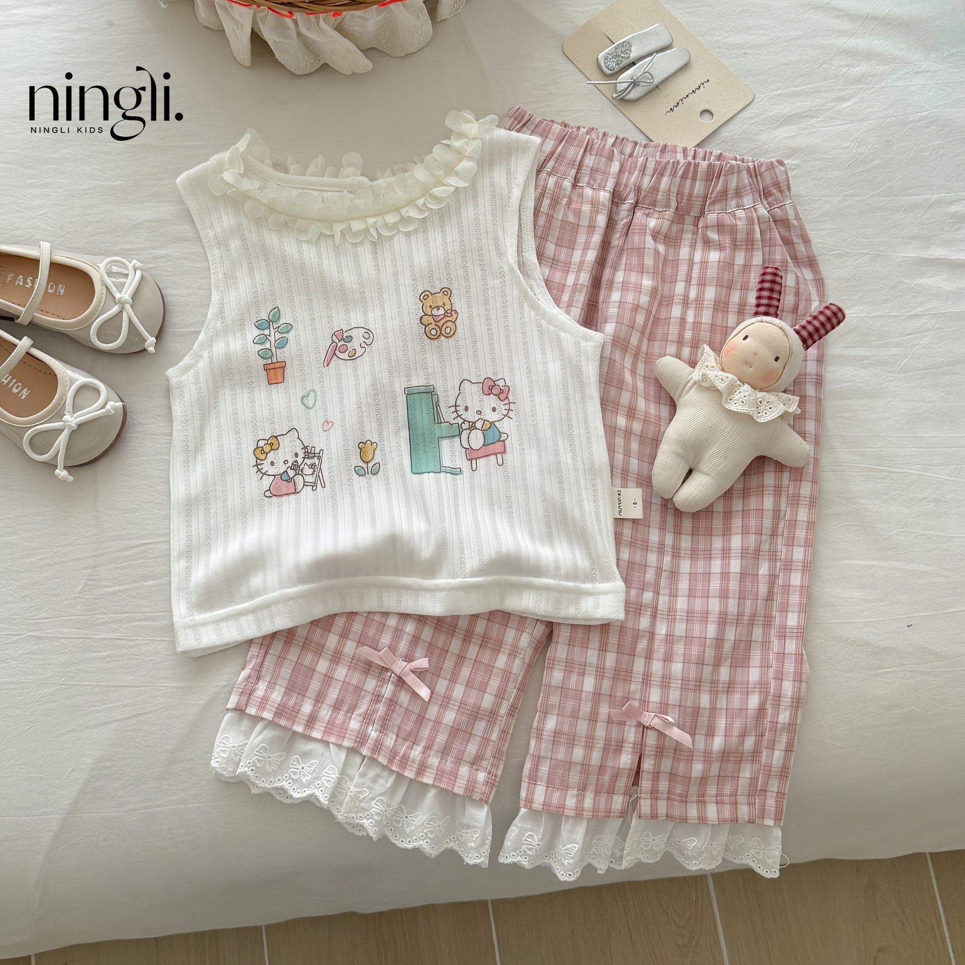 背心套装夏季女宝洋气无袖裤子夏装婴幼儿女童衣服两件套