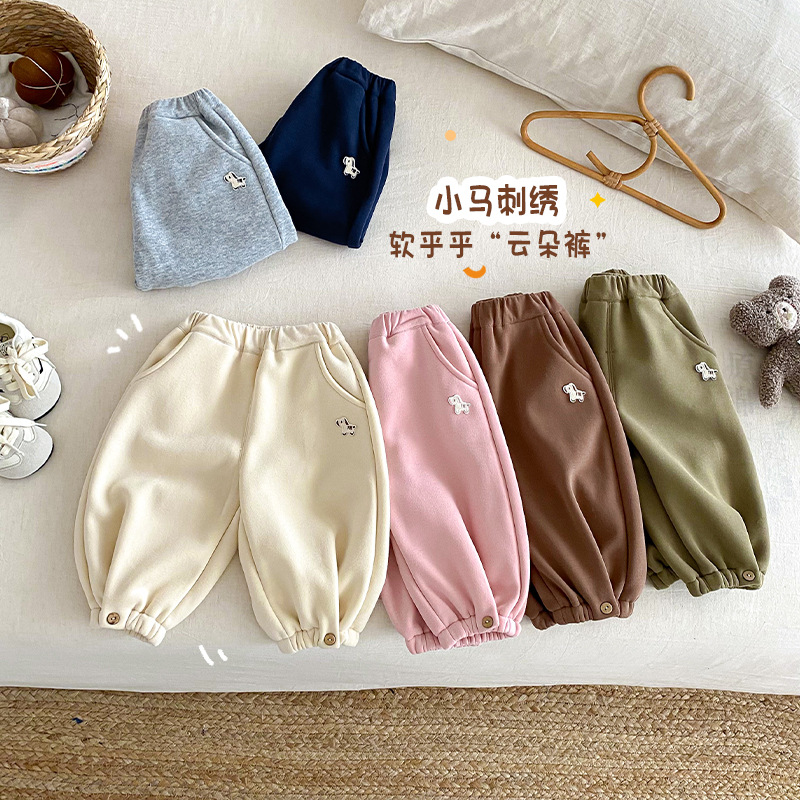 加厚宝宝束脚裤冬季女童洋气韩版