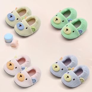 春秋款0-1岁新生防滑学前鞋学步鞋婴儿地板鞋软底室内不掉鞋卡通