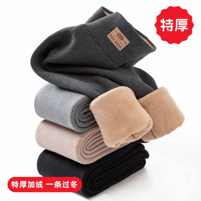 裤子特厚加绒打底女童裤儿童冬季高腰外穿加厚宝宝保暖裤棉裤A类