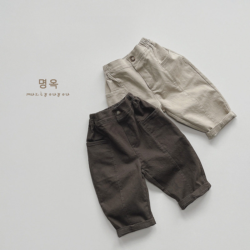 休闲裤韩版裤子2026春季新款男女童简约百搭洋气潮童休闲裤子潮儿