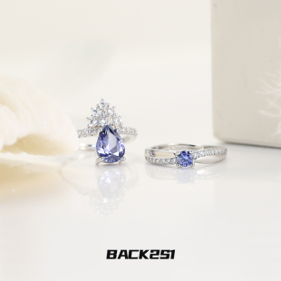 S925纯银萧逸婚卡同款婚戒银小五浪漫轻奢闭口戒指生日礼物