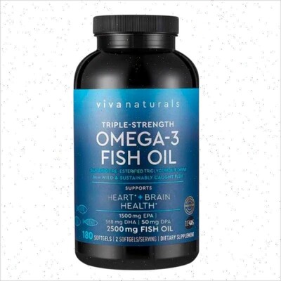 Viva 美国进口高纯度rTG深海鱼油DPA天然omega3高含量软胶囊180L