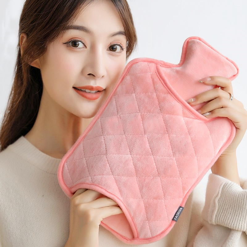 注水热水袋大号防爆加厚卡通毛绒