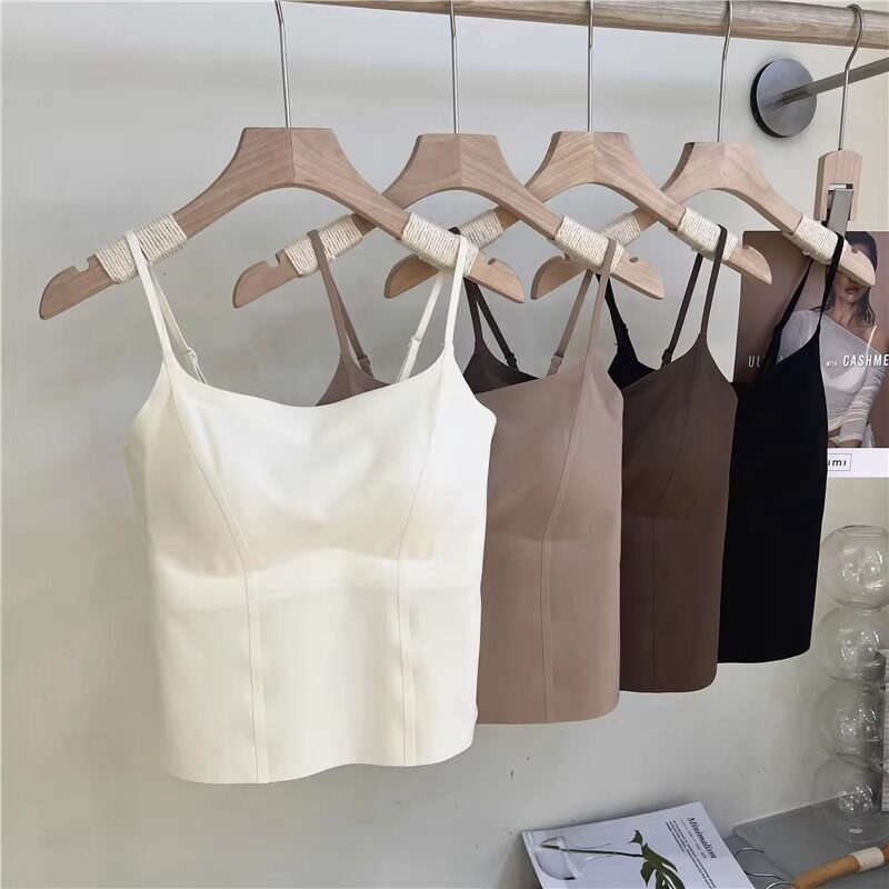 西装内搭美背文胸一体背心女带胸垫内衣一字领白色吊带抹胸上衣,女装/女士精品,背心吊带,淘宝优惠券,粉丝福利购,淘宝优惠卷