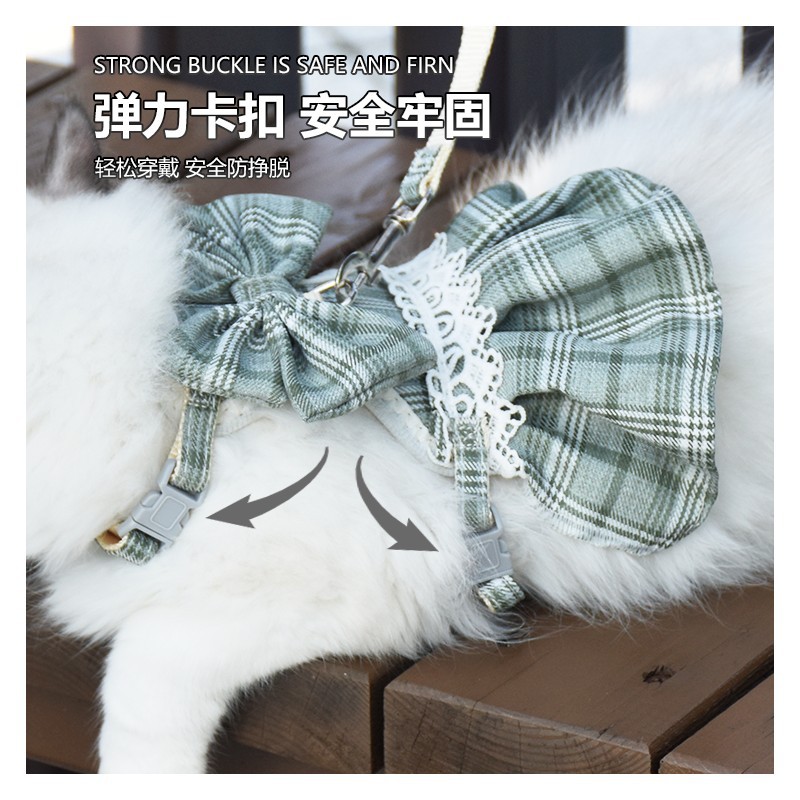 宠物遛猫衣猫咪胸背带牵