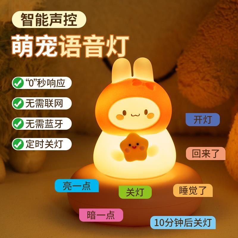 充电智能语言小夜灯可定