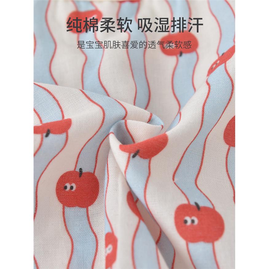 婴儿纯棉纱布无骨连体衣