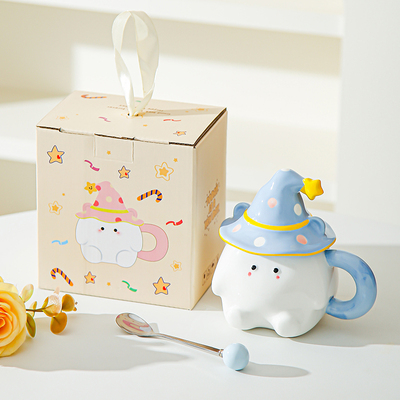 创意卡通精灵情侣马克杯情侣杯