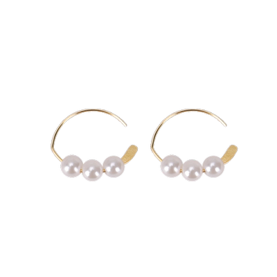 珍珠耳钉女小众设计感独特气质银