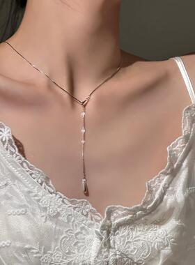 流苏水滴项链女款2026新款爆款