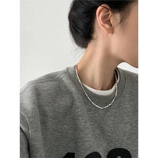 碎银子项链女款2025新款碎银几两锁骨链高级感轻奢小众气质颈链夏