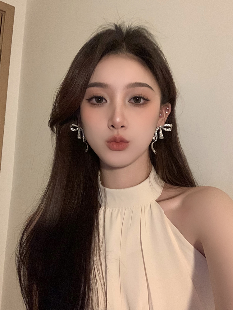 蝴蝶结耳环女2025新款爆款高级感