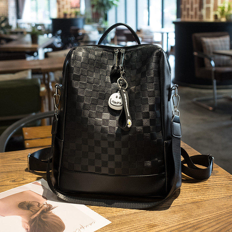 CITEXLV官方旗舰店香港棋盘格双肩包女2025新款潮流高级感女大学,箱包皮具/热销女包/男包,双肩背包,淘宝优惠券,粉丝福利购,淘宝优惠卷