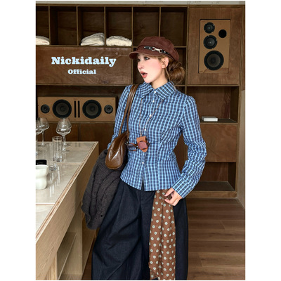 林诗琦NICKIDAILY设计感收腰衬衫