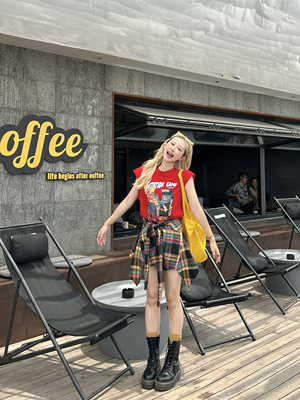 林诗琦NICKIDAILY设计感绑带裤裙