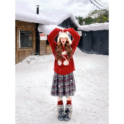 林诗琦NICKIDAILY撞色格纹半身裙