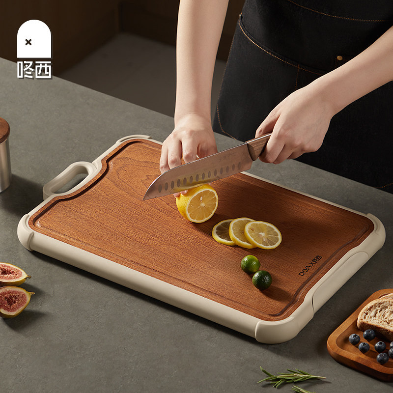 抗菌防霉包边黑金檀木整木菜板