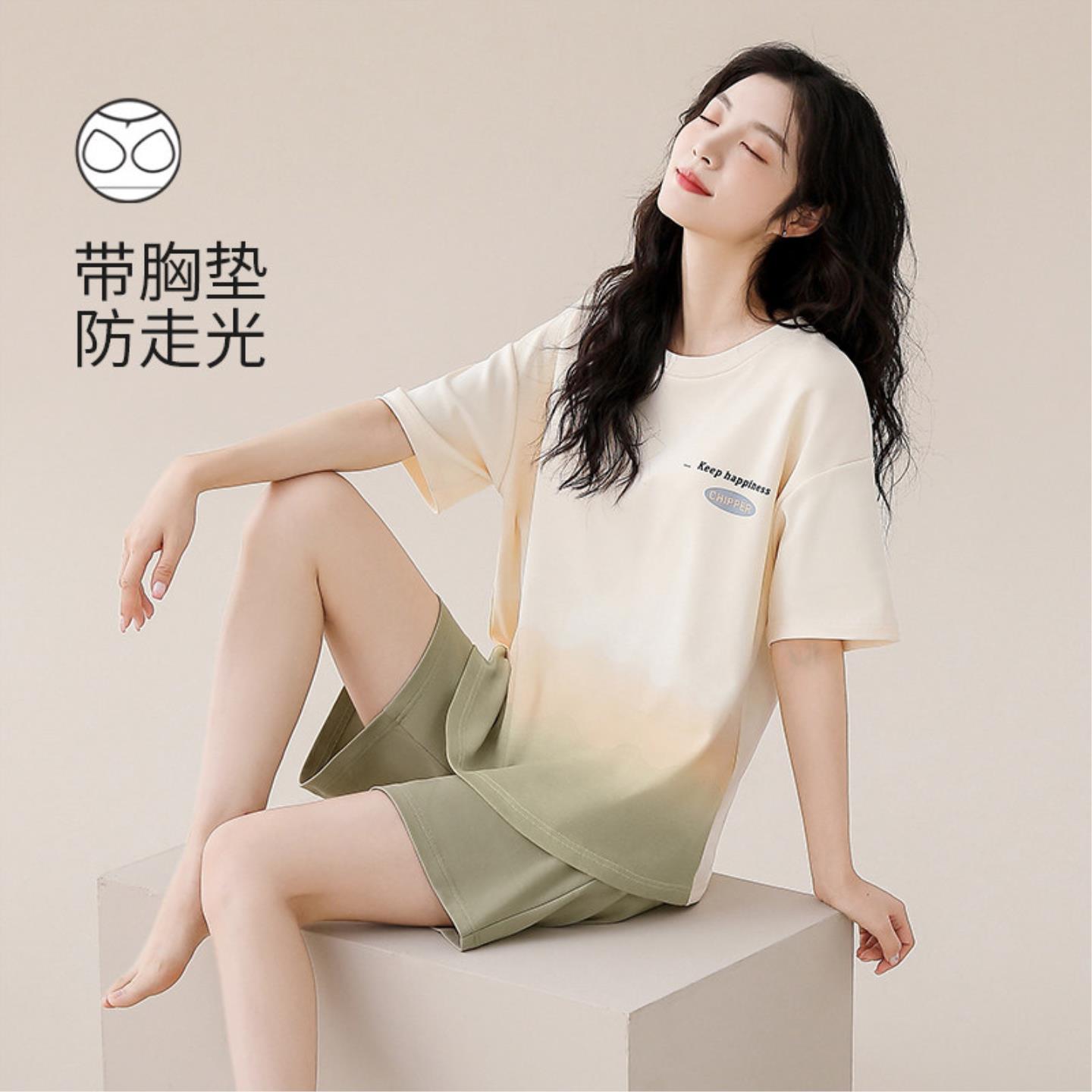 夏装套装睡衣纯棉舒适居家睡衣2026巨好看高端居家服女可出门休闲