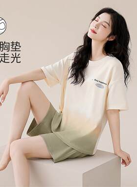 夏装套装睡衣纯棉舒适居家睡衣2026巨好看高端居家服女可出门休闲