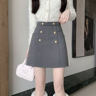 巨好看的短半裙适合小个子的冬天短裙a字裙梨型身材半身裙冬短款