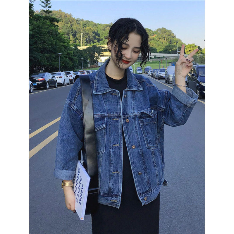 今年流行漂亮薄外套牛仔外套女款2025新款女宽松慵懒风大码mm巨显