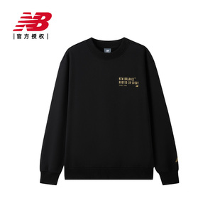 New Balance NB官方正品男款秋季休闲运动舒适圆领卫衣AMT54321