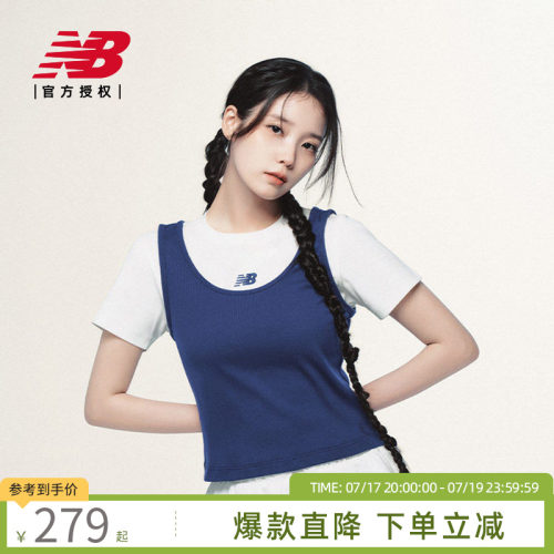 New Balance NB官方正品26新款女款假两件拼接短袖T恤WT61Z0IZ