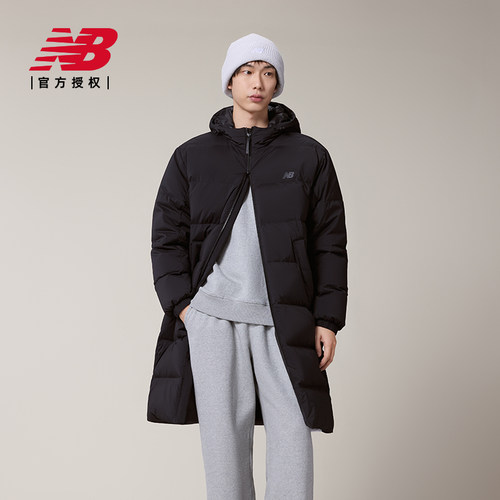 New BalanceNB官方正品男士长款保暖防泼鸭绒羽绒服AMJ54316