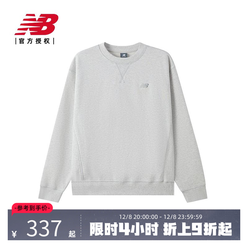 New Balance NB官方正品男女情侣冬运动休闲圆领卫衣MT41506