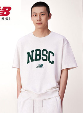 New Balance NB官方短袖男女夏季纯棉情侣运动休闲T恤5CD25353