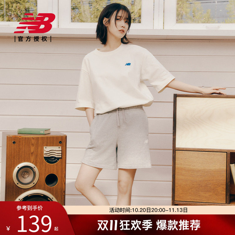 New Balance NB官方新款女舒适简约百搭休闲运动短裤AWS42301