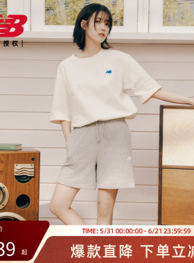 New Balance NB官方新款女舒适简约百搭休闲运动短裤AWS42301