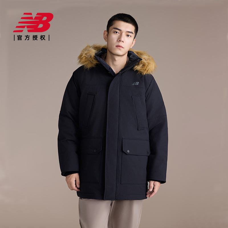 NEWBALANCE鹅绒加厚连帽羽绒服