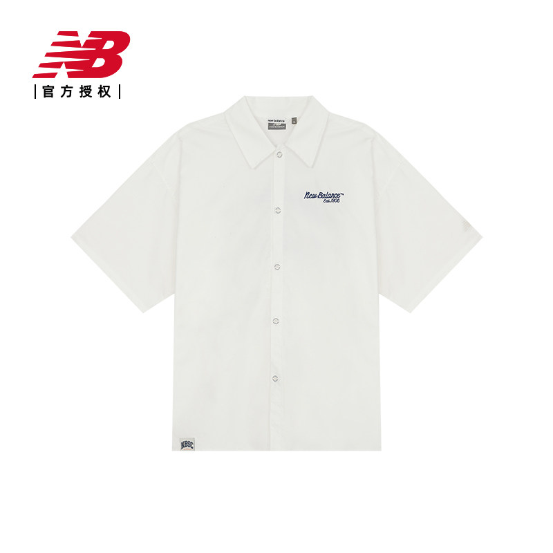 New Balance NB官方夏新款男潮流百搭休闲舒适短袖衬衣NAE22161