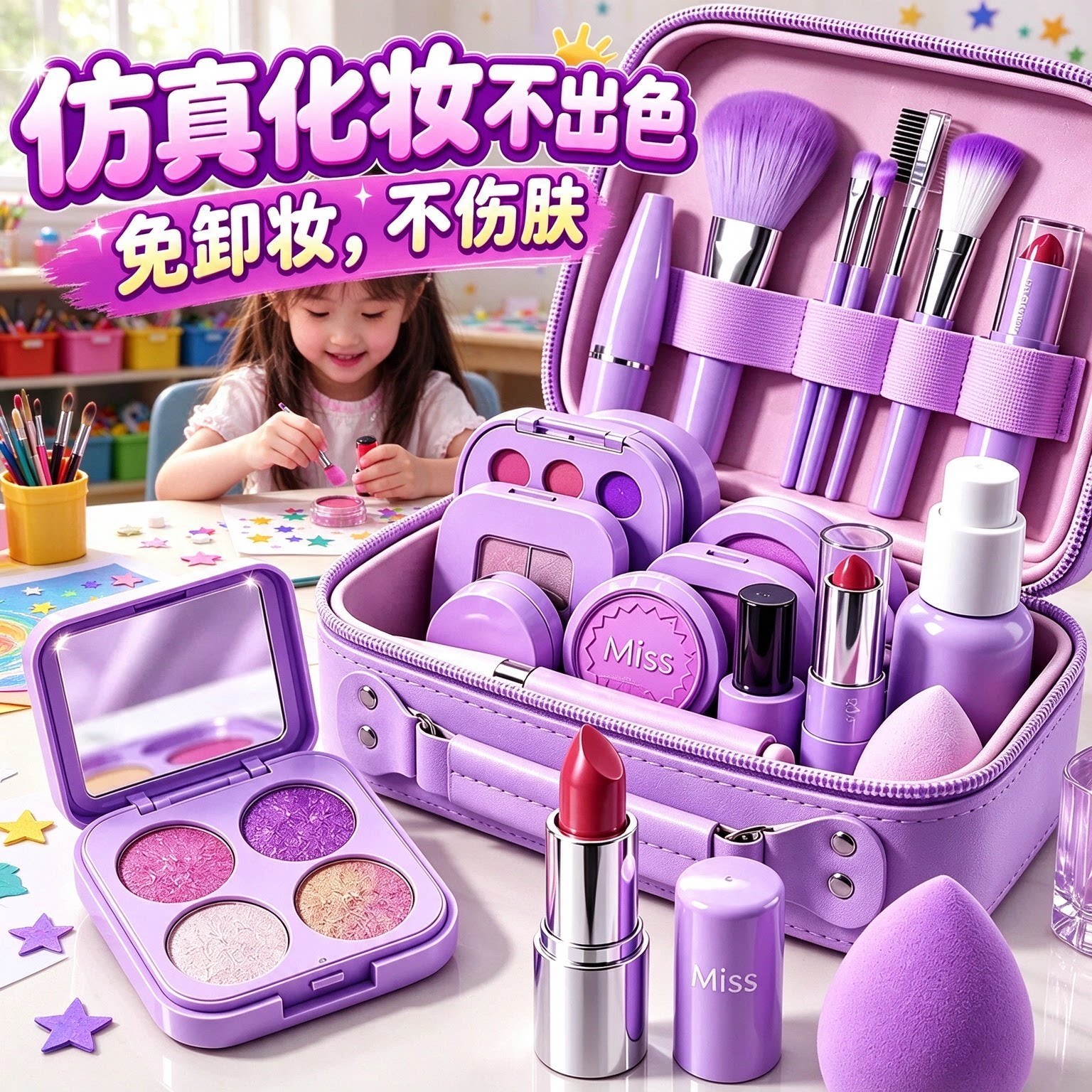 儿童可水洗仿真化妆玩具套装