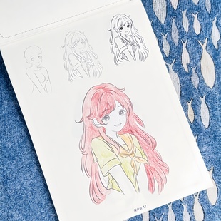 漫画入门手绘描摹本动漫人物美少女二次元线稿描绘画画本古风人物绘画儿童零基础自学教程素描临摹卡通画册