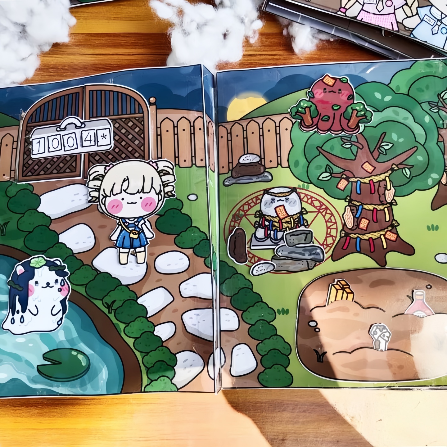 密室逃脱安静书新款女孩玩具免裁剪手工恐怖校园故事男孩捏捏乐手工diy解压豆豆本捏捏乐儿童玩具规则怪谈