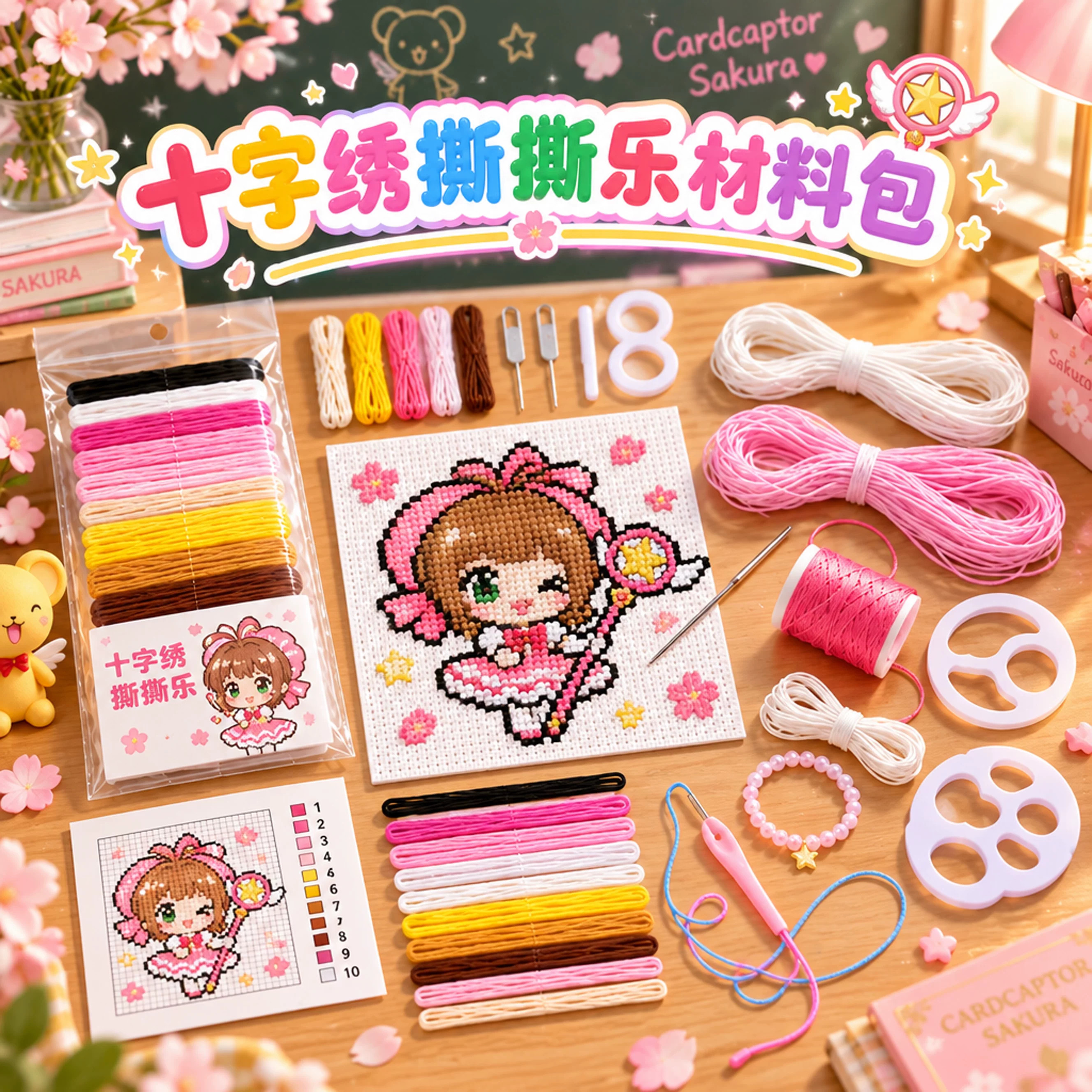 撕撕乐卡通刺绣DIY材料包