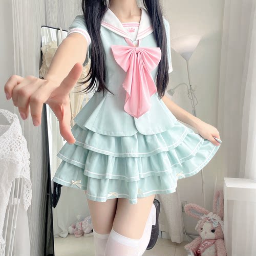 水手服原创jk制服套装百褶裙日系