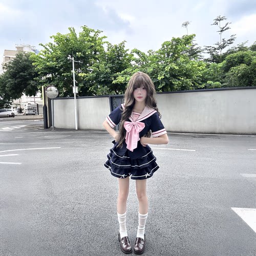 妙也可水手服jk正版原创校供套装