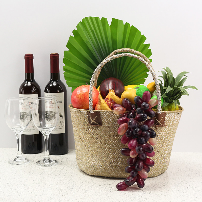 厨房摆件样板间仿真水果酒瓶酒杯道具套装摆设样板房饰品民宿软装