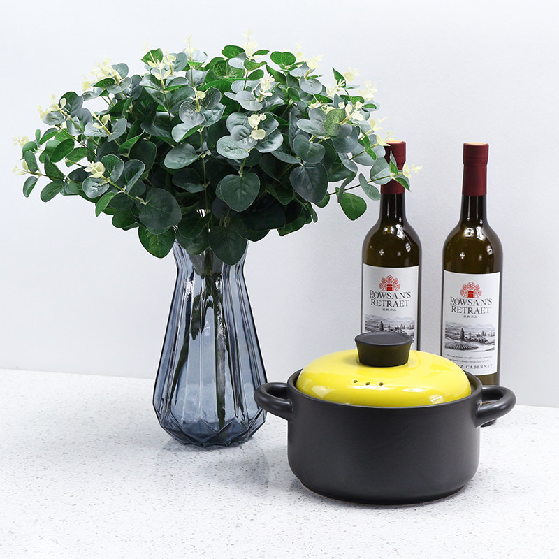 样板间厨房摆件组合仿真花艺酒瓶套装样板房灶台台面饰品公寓软装