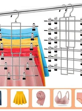 6 Layer Clothes Hangers Multilayer Skirt Trouser Hanger for