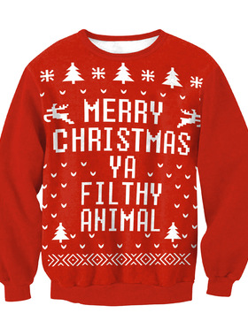 Christmas Sweater Ugly Plus Size Tops Sweaters Xmas clothes