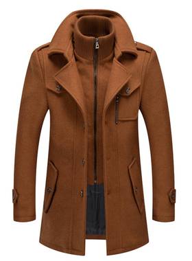 男商务羊毛呢大衣Men Wool Coat Fashion Casual Winter Overcoat