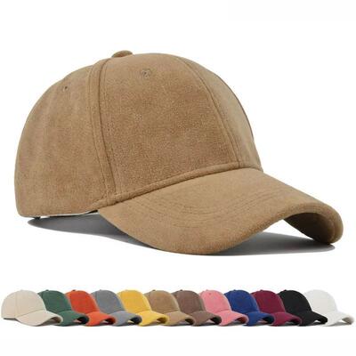 Fashion Suede Baseball Caps For Men Women Autumn Winter