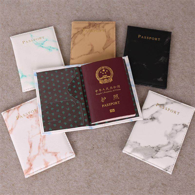 Marble Passport Cover for Men Women Travel Passport Case Rus