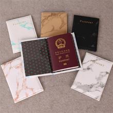 Marble Passport Cover for Men Women Travel Passport Case Rus